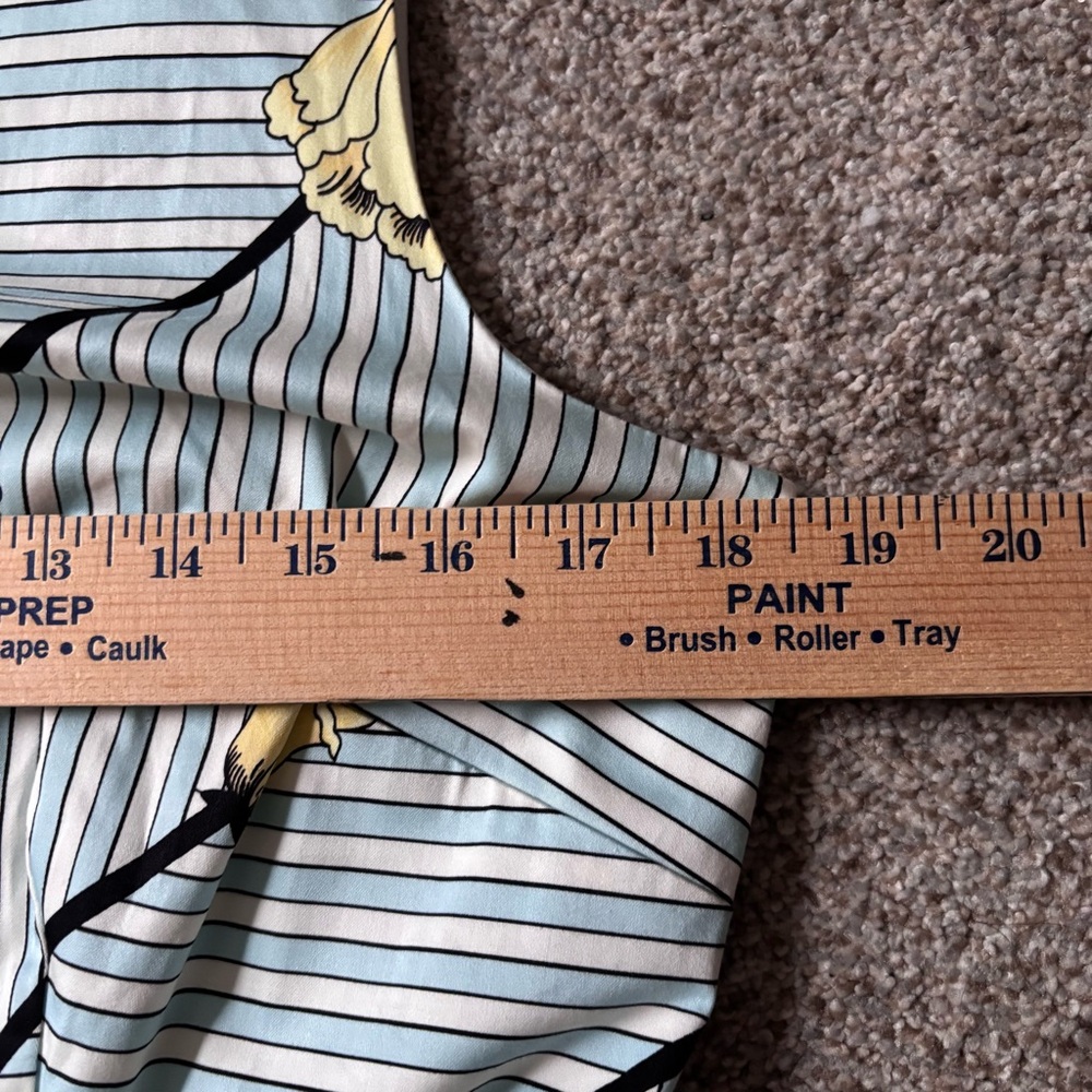 Talbot's Spring Tulip Blue/White Stripe Fit & Flare Cocktail Dress Size 10 - Picture 8 of 12